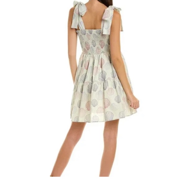 Kathleen Maeve Taylor Smocked Linen Mini Seashells Print - Picture 2 of 7